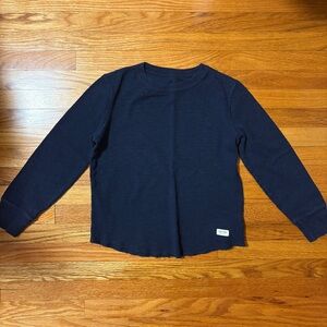 4/$20 EUC Gap kids waffle knit navy blue size 6-7 small